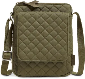 Vera Bradley Women's Cotton Mini Hipster Crossbody Purse with RFID Protection