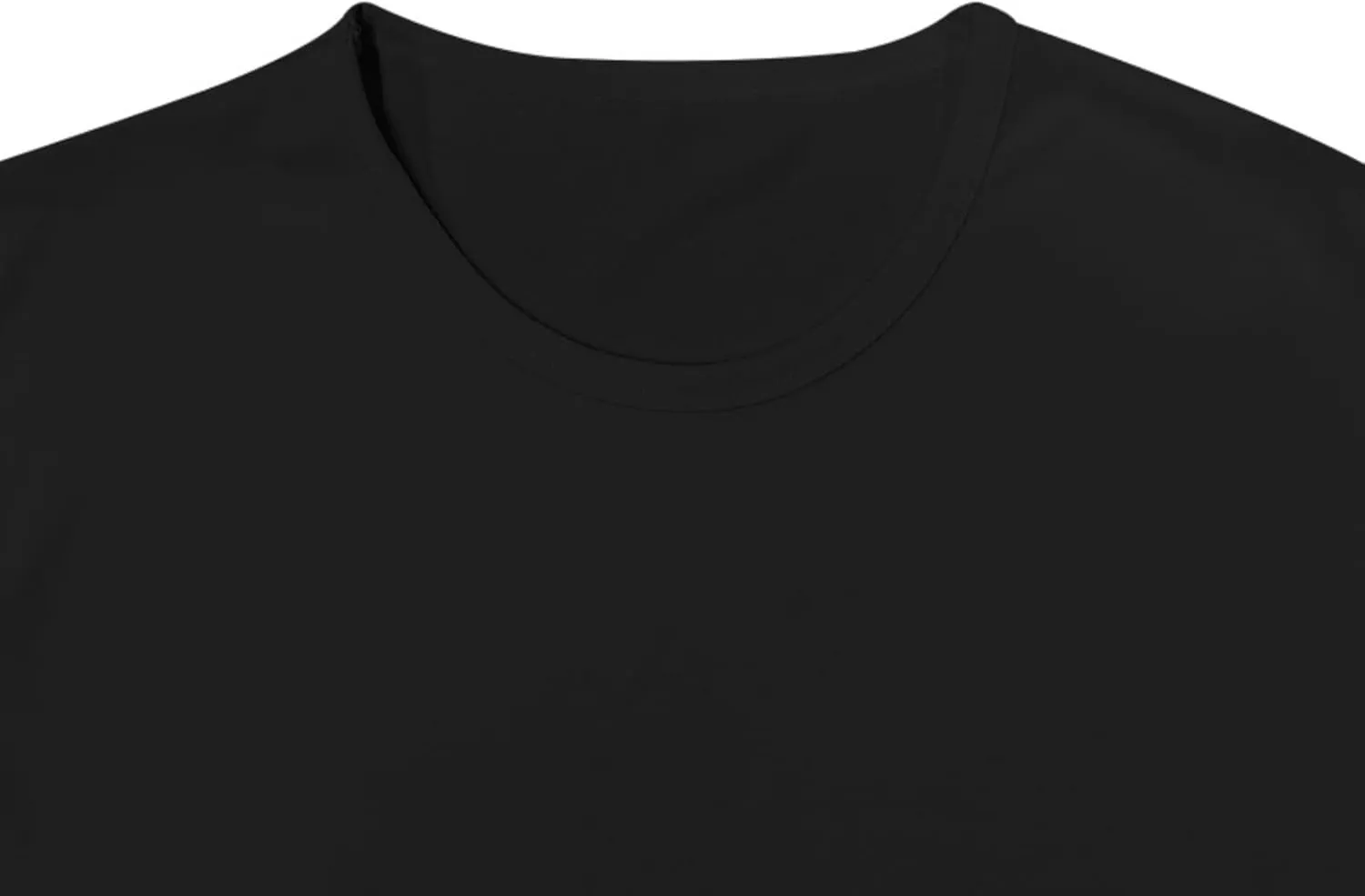 WENKOMG1 Mens Round Neck T-Shirt Quick Dry Solid Color Basic Summer Workout Gym Shirt