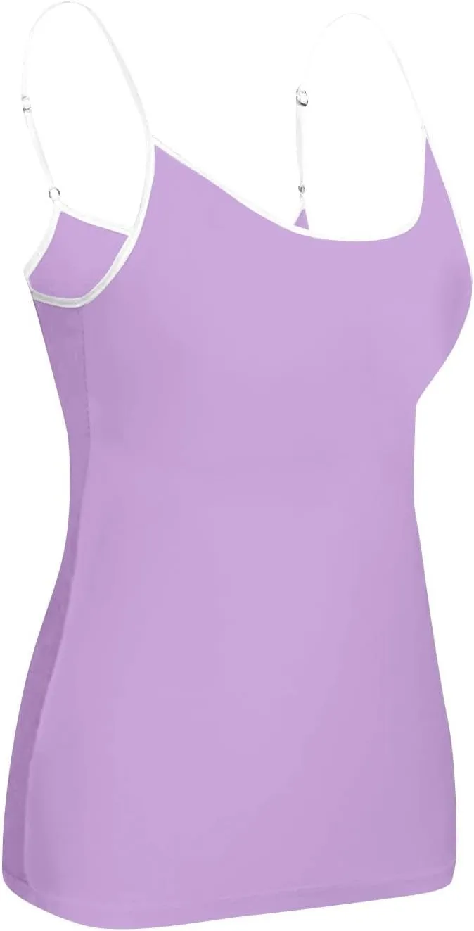 Women Camisole Tank Tops with Built in Bra 2025 Summer Adjustable Spaghetti Strap Cami Workout Yoga Padded Undershirt