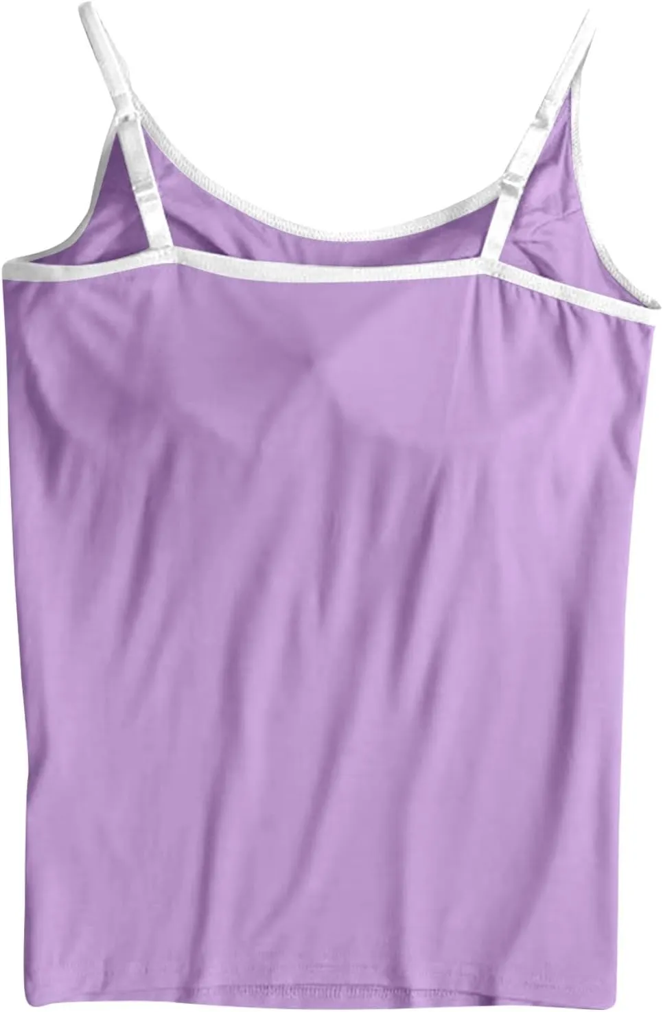 Women Camisole Tank Tops with Built in Bra 2025 Summer Adjustable Spaghetti Strap Cami Workout Yoga Padded Undershirt