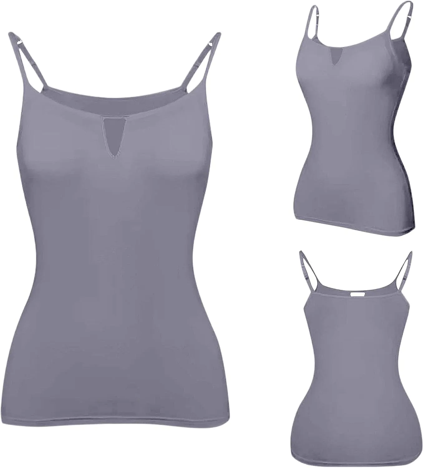 Women Camisole Tank Tops with Built in Bra 2025 Summer Adjustable Spaghetti Strap Cami Workout Yoga Padded Undershirt