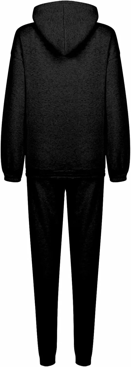 Womens 2 Piece Outfits Lounge Hoodie Sweatsuit Sets Y2k Oversized Fleece Sweatshirt Baggy Fall Fashion Sweatpants