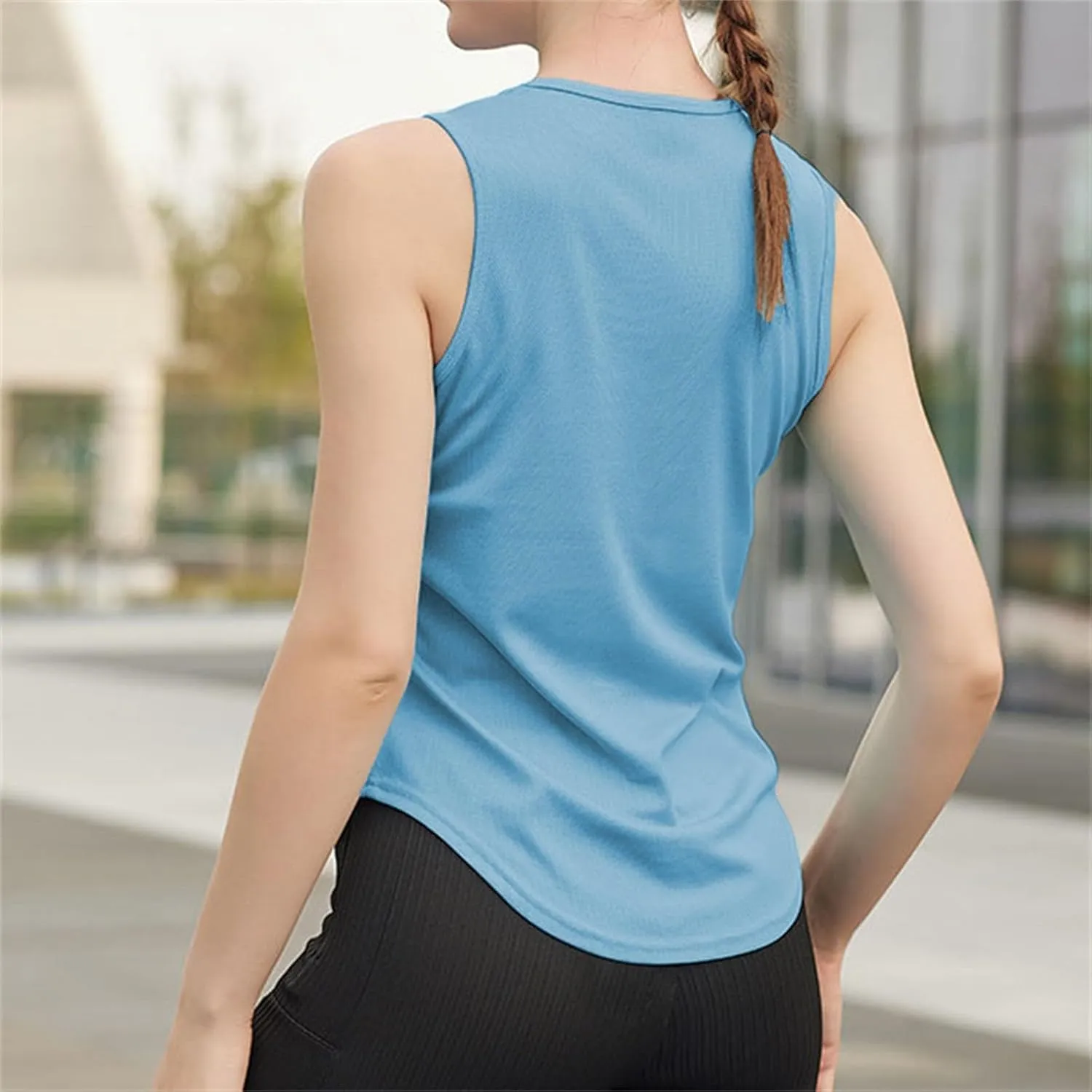 Womens Casual Tank Tops Sleeveless Slim Athletic Lightweight Camis Crewneck Quick Dry Yoga Fashion T Shirt 2025