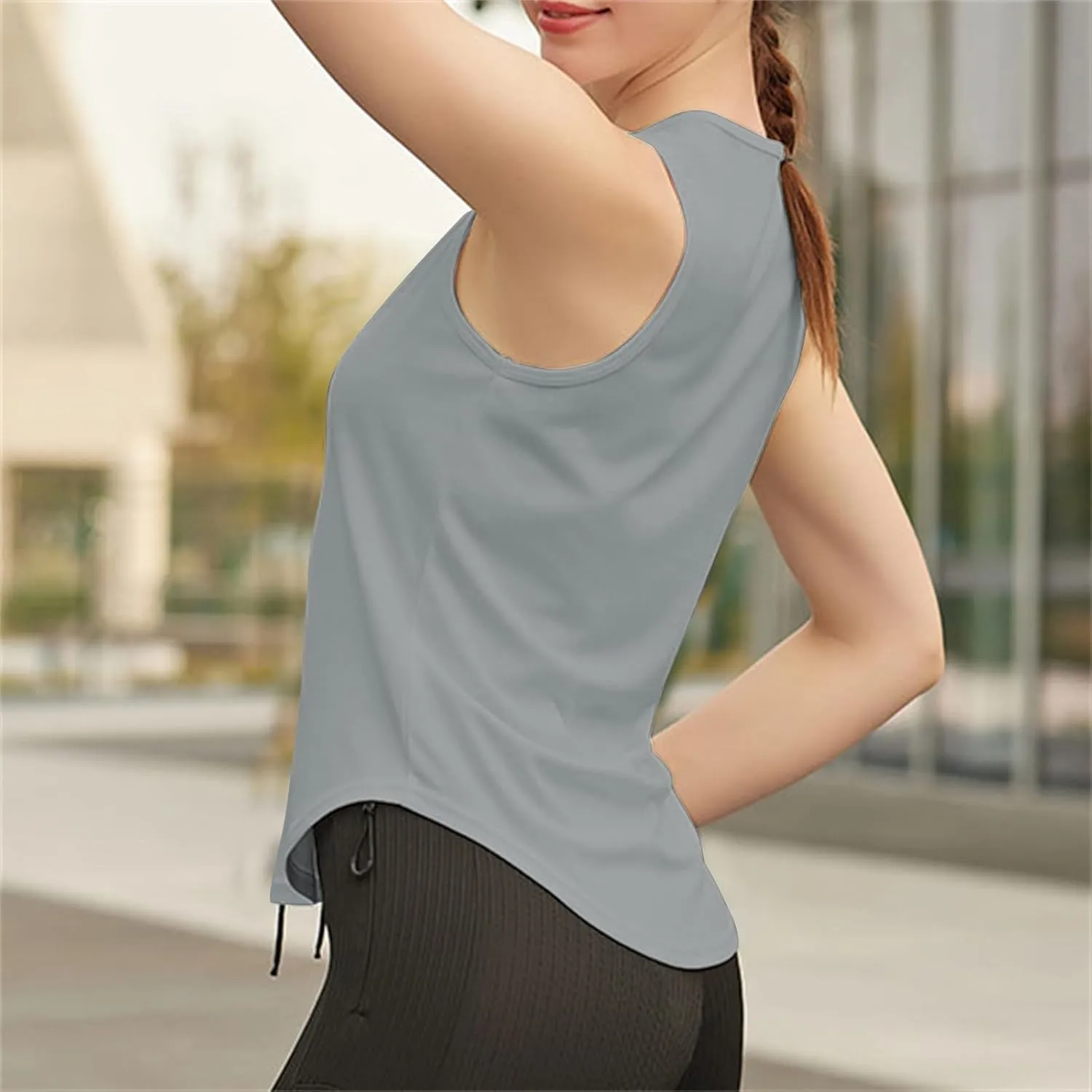 Womens Casual Tank Tops Sleeveless Slim Athletic Lightweight Camis Crewneck Quick Dry Yoga Fashion T Shirt 2025