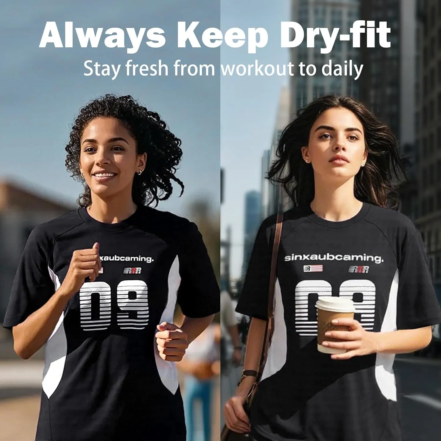 Women's Quick-Dry Workout T-Shirts - Moisture Wicking Fitness Tops for Running & Yoga