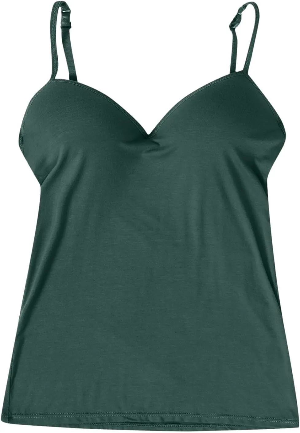 Women's Shelf Bra Tank Tops Adjustable Spaghetti Strap Basic Breathable Camis Yoga Shirts Cotton Undershirt