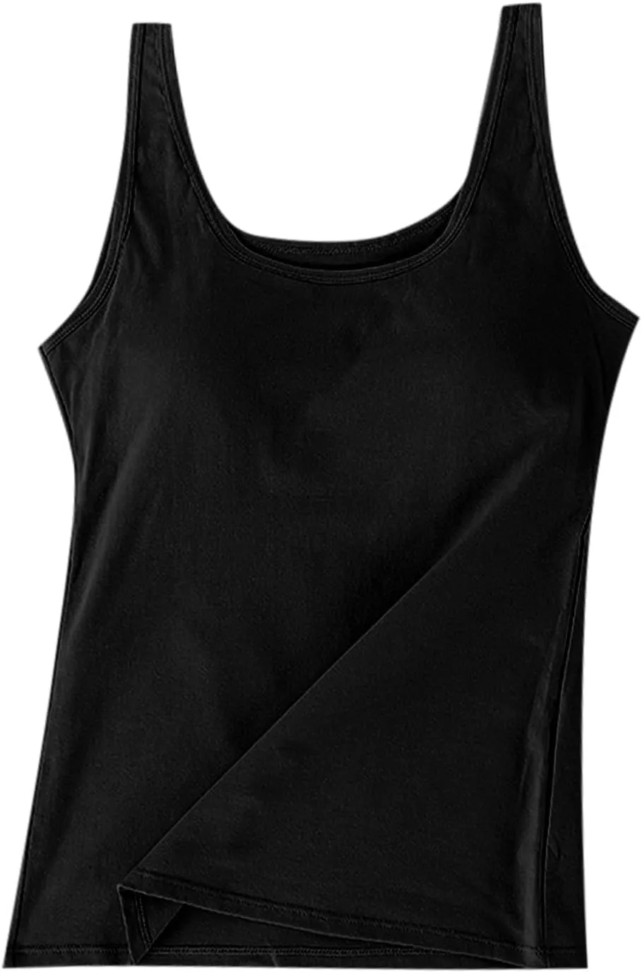 Women's Shelf Bra Tank Tops Adjustable Spaghetti Strap Basic Breathable Camis Yoga Shirts Cotton Undershirt