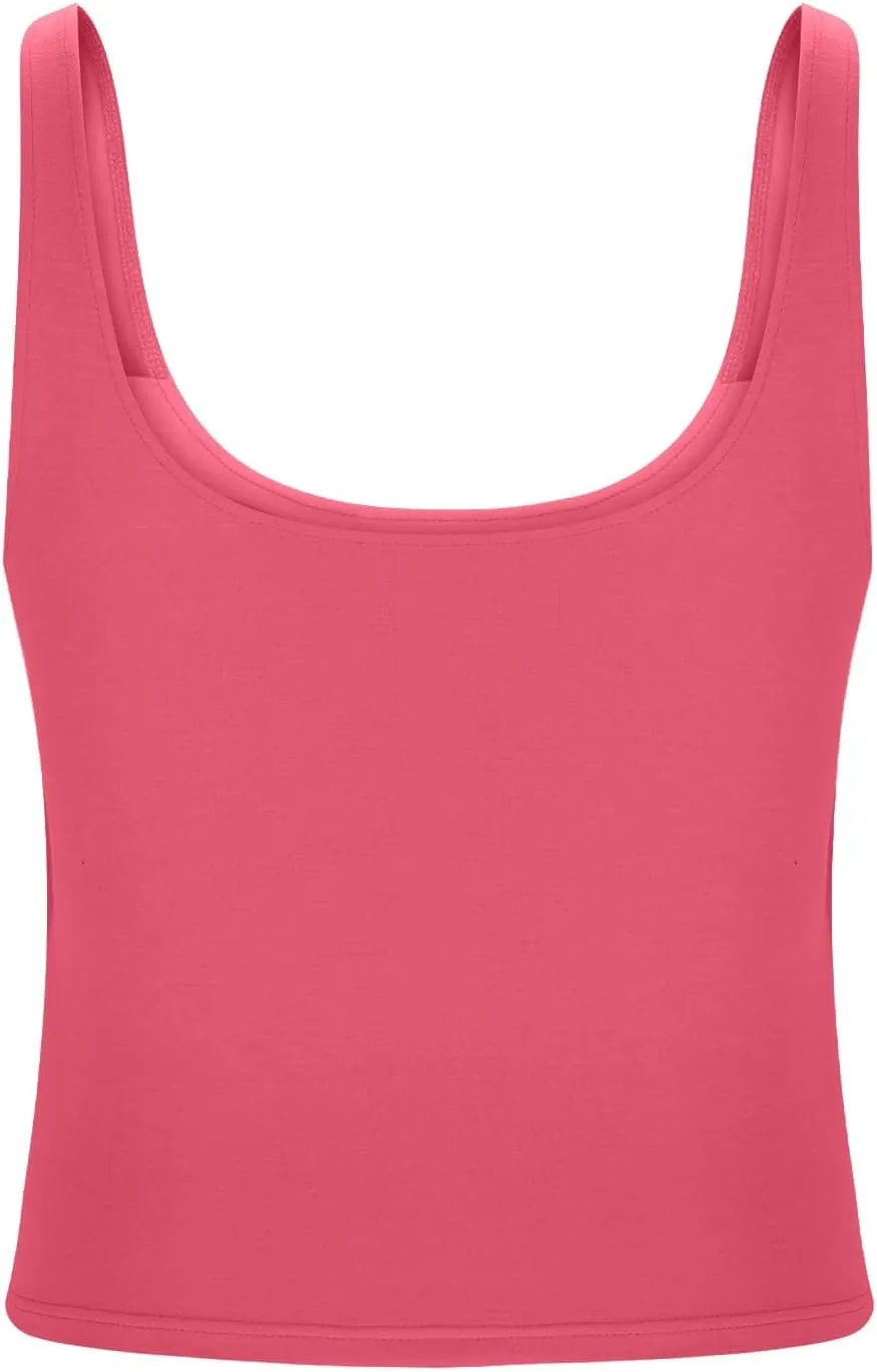 Womens Shelf Bra Tank Tops Racerback Workout Summer Casual Camis Yoga Shirt Cotton Soft Gym Outfits Undershirt