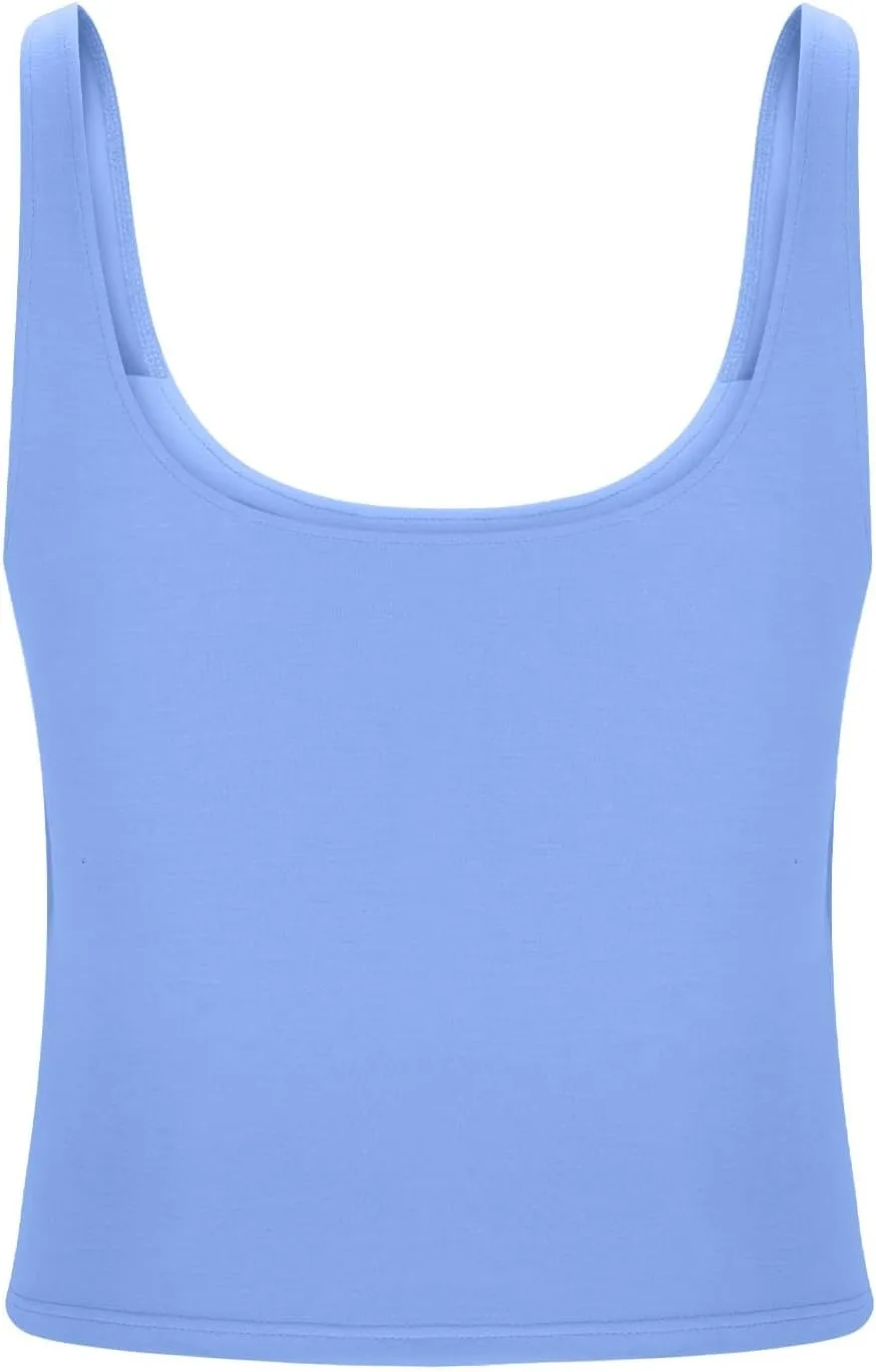 Womens Shelf Bra Tank Tops Racerback Workout Summer Casual Camis Yoga Shirt Cotton Soft Gym Outfits Undershirt