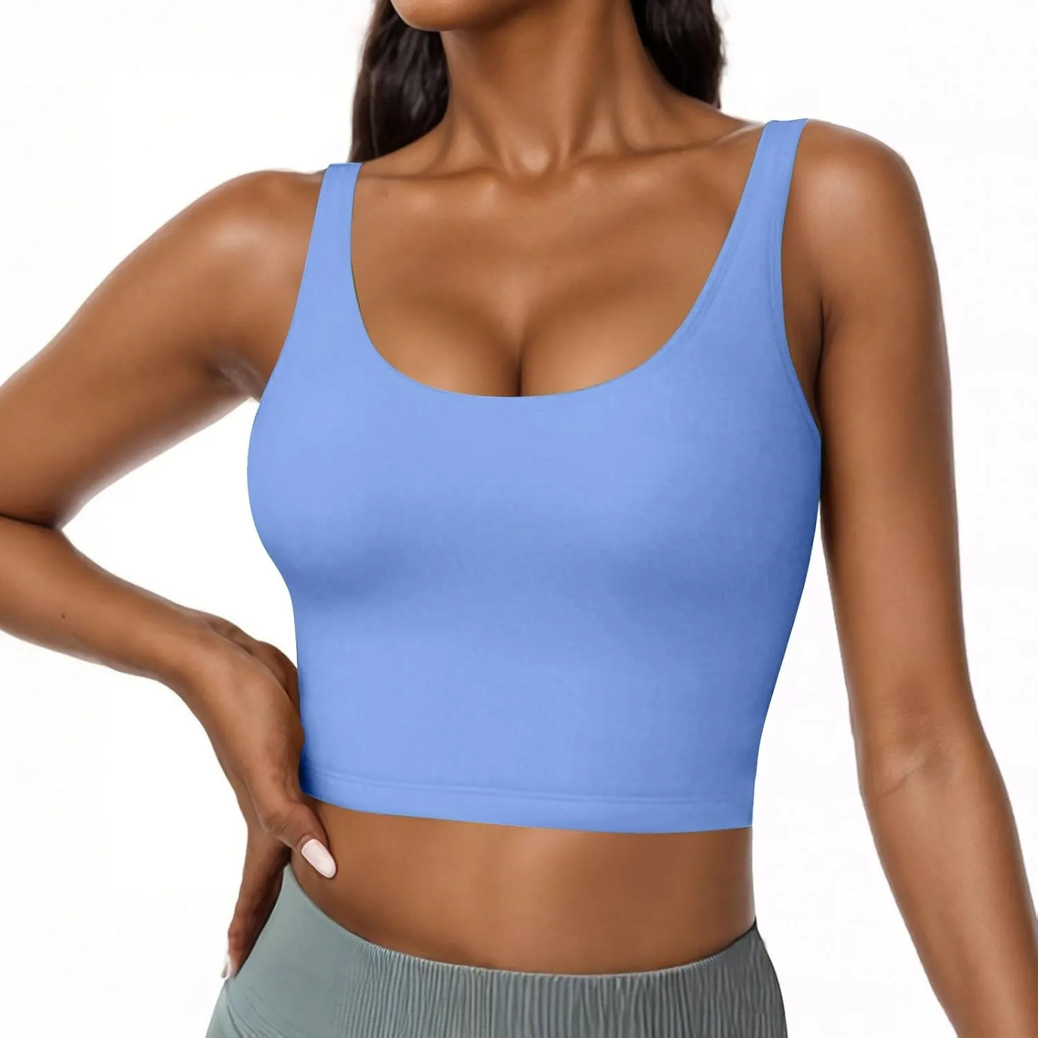 Womens Shelf Bra Tank Tops Racerback Workout Summer Casual Camis Yoga Shirt Cotton Soft Gym Outfits Undershirt