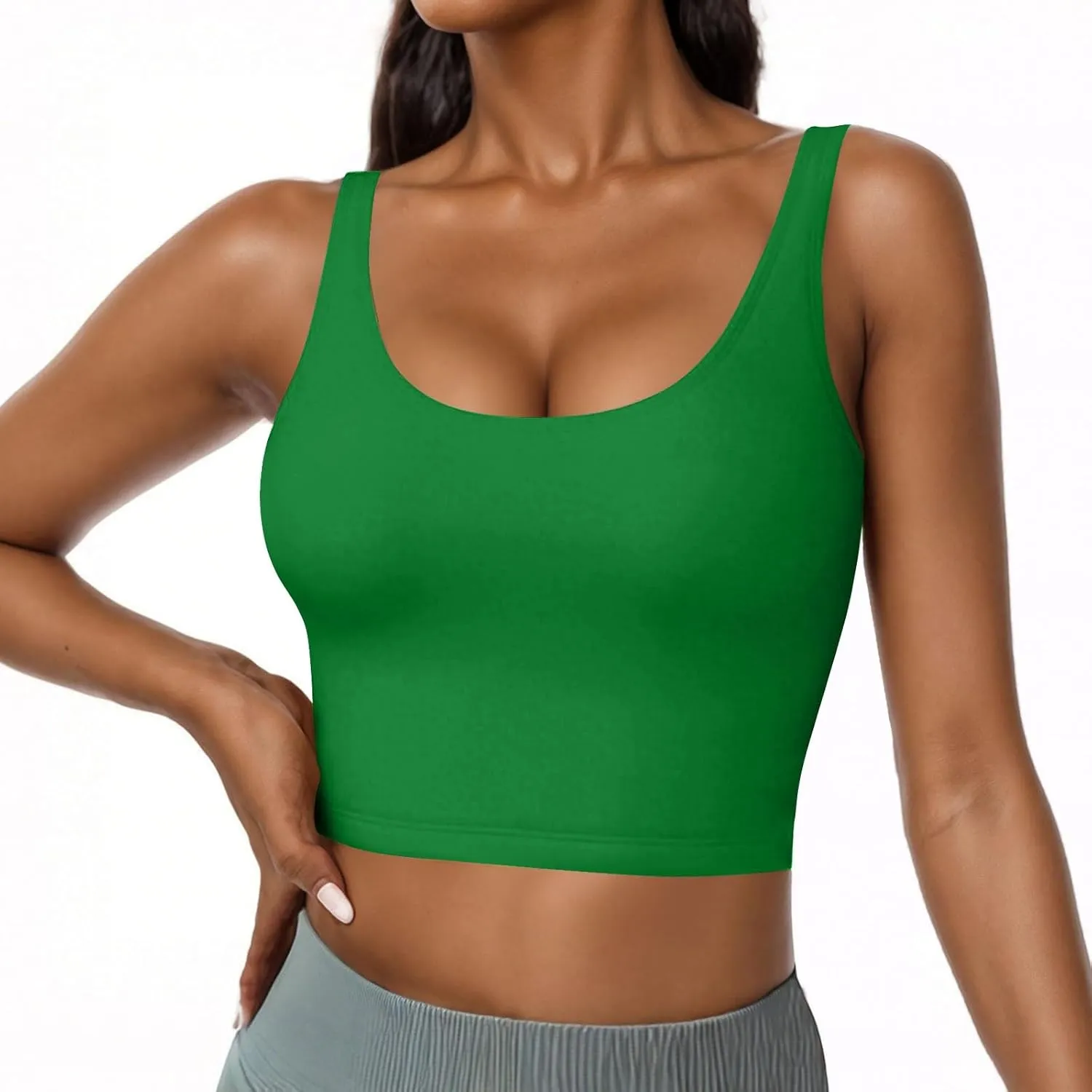 Womens Shelf Bra Tank Tops Racerback Workout Summer Casual Camis Yoga Shirt Cotton Soft Gym Outfits Undershirt