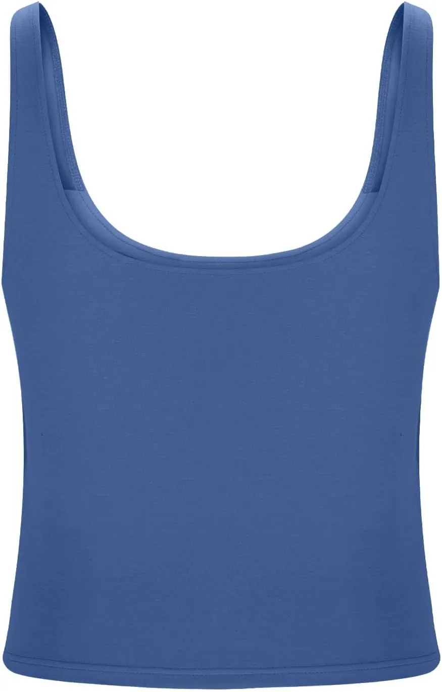 Womens Shelf Bra Tank Tops Racerback Workout Summer Casual Camis Yoga Shirt Cotton Soft Gym Outfits Undershirt