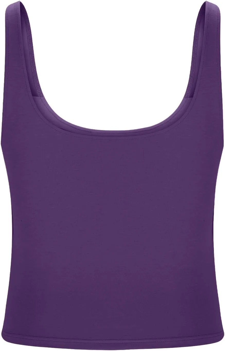 Womens Shelf Bra Tank Tops Racerback Workout Summer Casual Camis Yoga Shirt Cotton Soft Gym Outfits Undershirt
