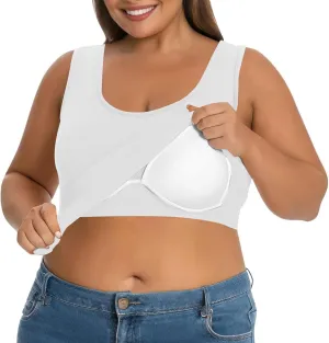 Womens Shelf Bra Tank Tops Racerback Workout Summer Round Neck Solid Camis Yoga Shirt Gym Outfits Layering Undershirt