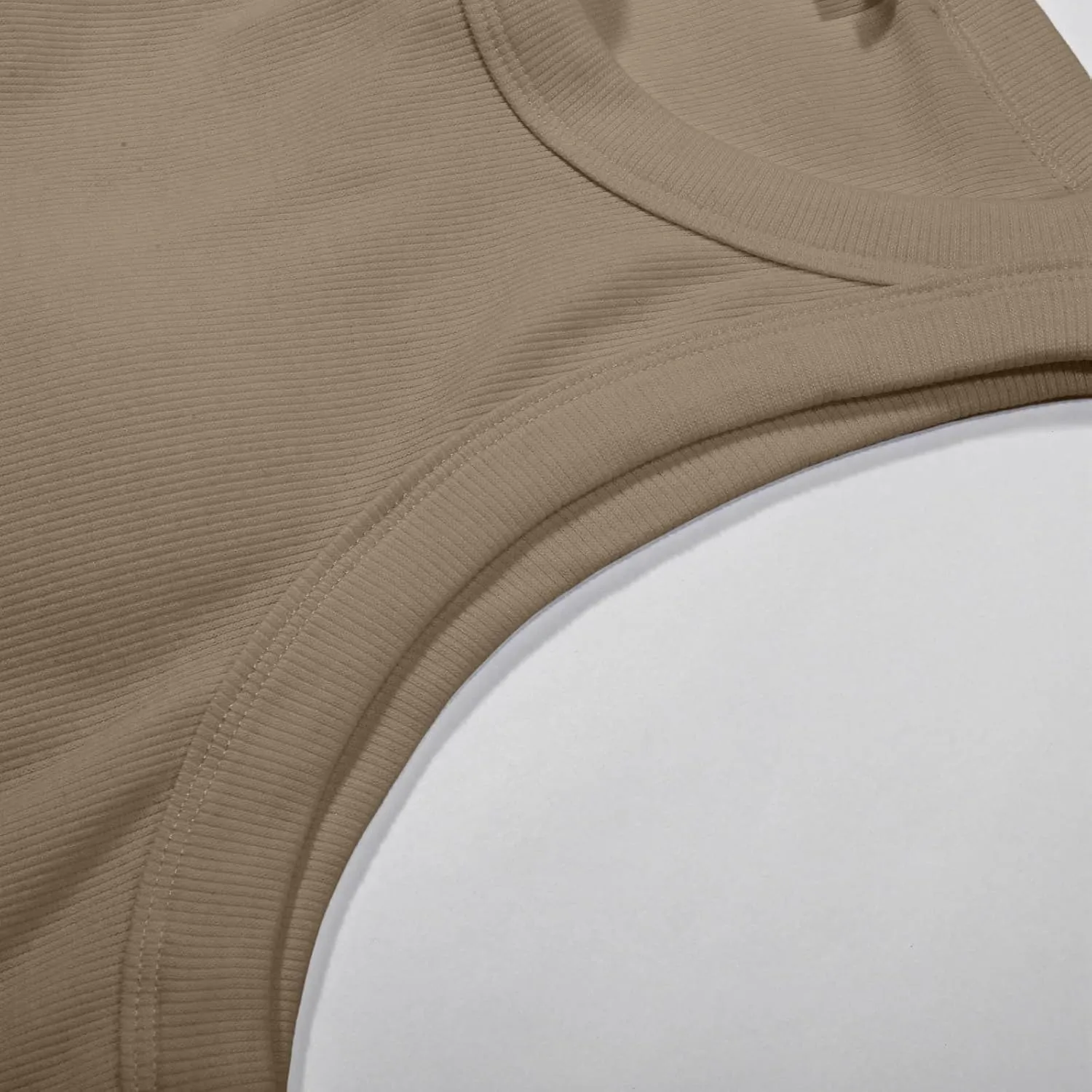 Womens Shelf Bra Tank Tops Racerback Workout Summer Round Neck Solid Camis Yoga Shirt Gym Outfits Layering Undershirt