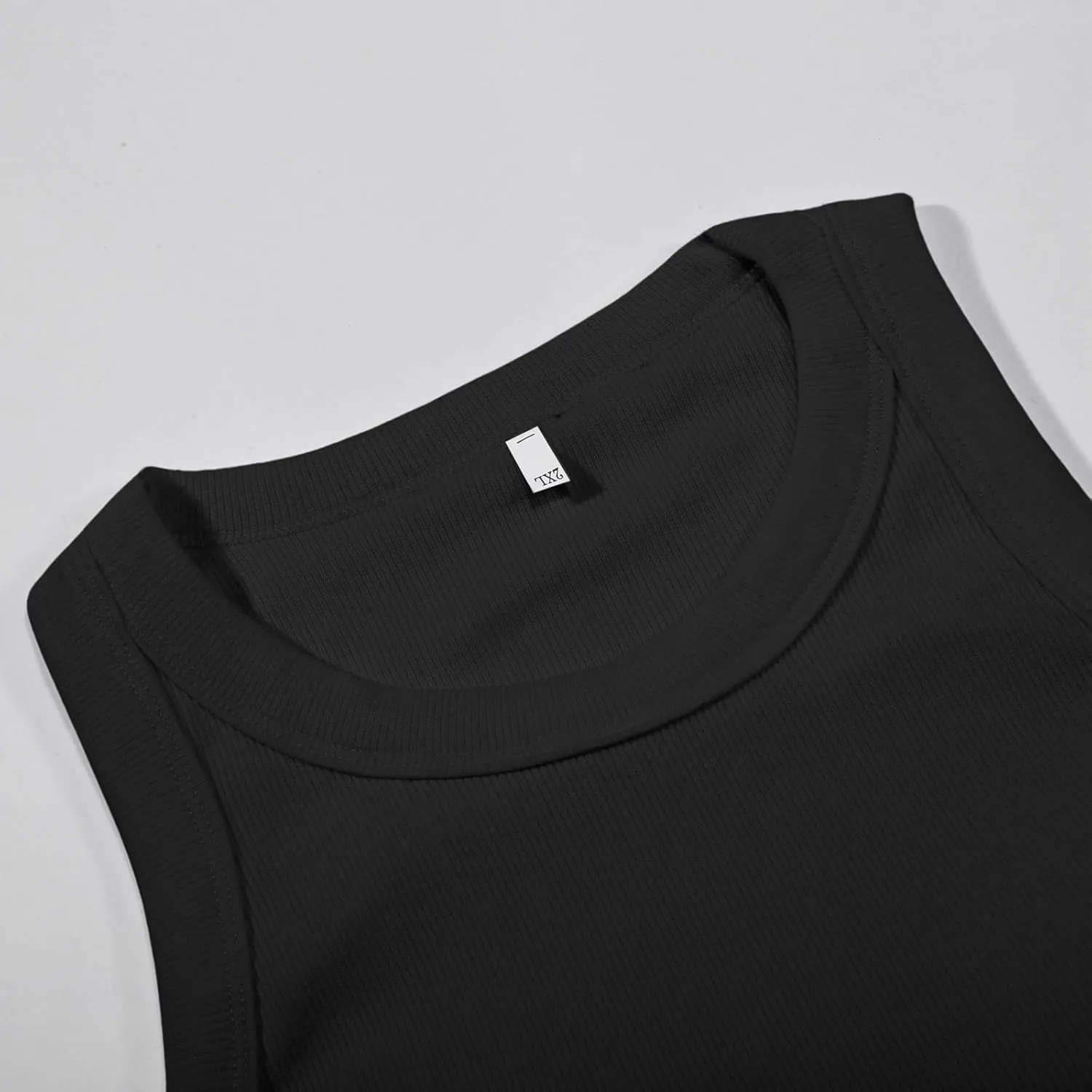 Womens Shelf Bra Tank Tops Summer Round Neck Solid Camis Racerback Workout Yoga Gym Outfits Layering Undershirt
