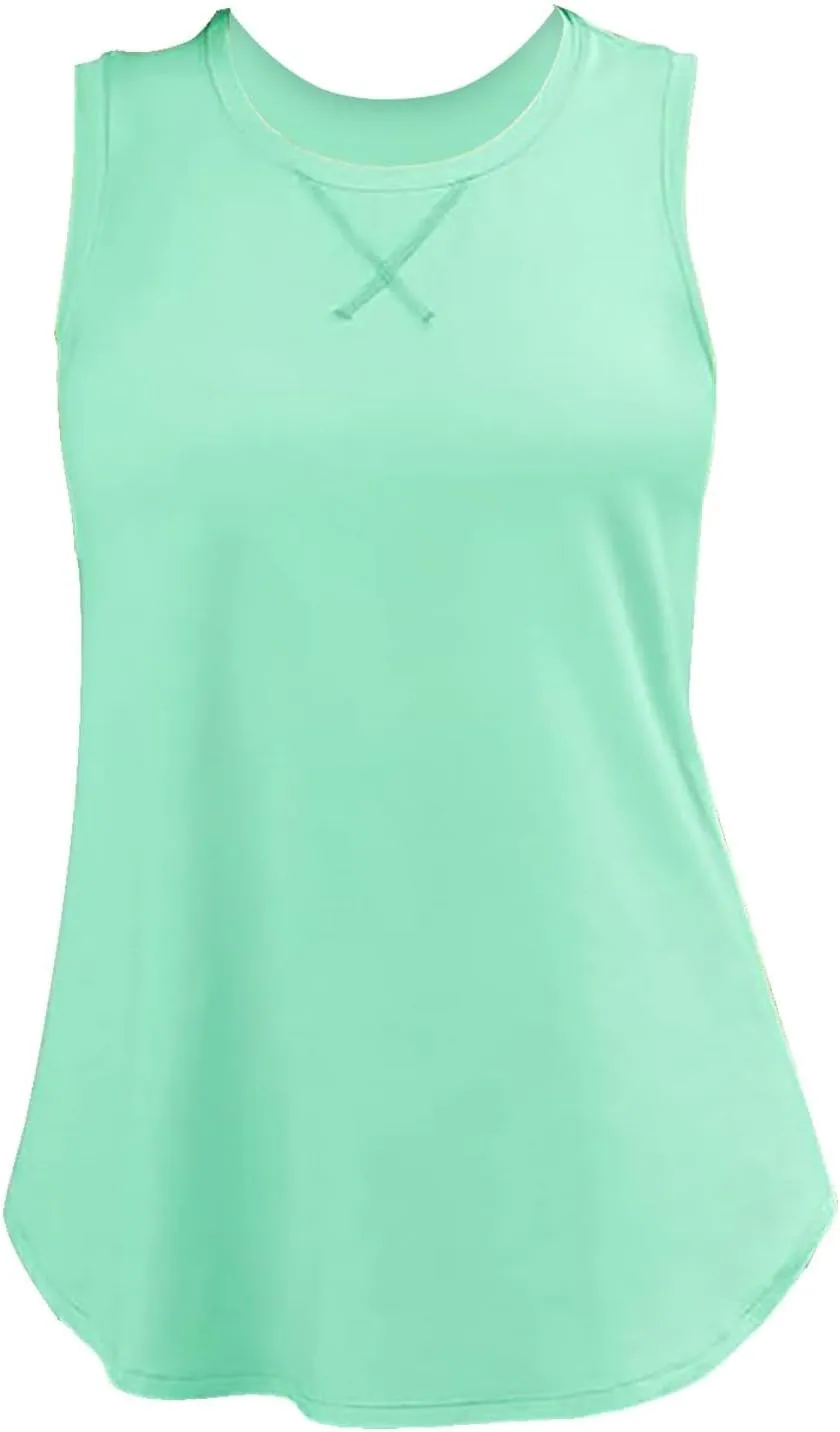Women’s Sleeveless Sport Camis Lightweight Loose Fit Quick-Dry Tank Top for Beach Vacation Casual Going Out Blouses