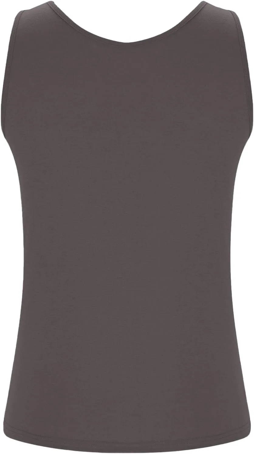 Womens Tank Tops with Built in Bra Plus Size Padded Camisole Shelf Bra Casual Workout Yoga Shirt for Curvy Women