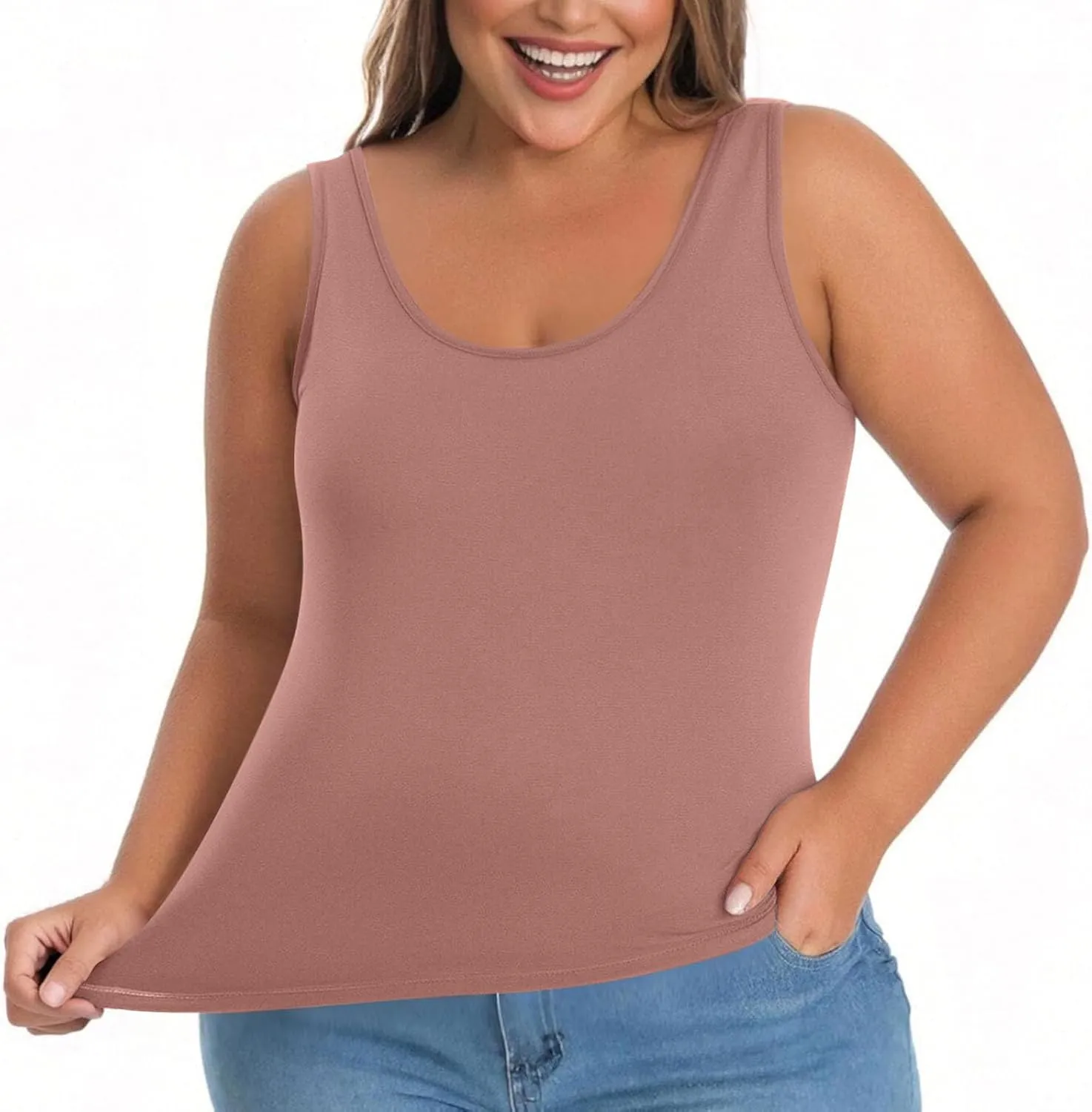 Womens Tank Tops with Built in Bra Plus Size Padded Camisole Shelf Bra Casual Workout Yoga Shirt for Curvy Women