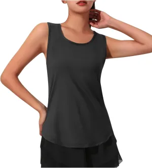 Women's Workout Tank Tops Quick Dry Lightweight Athletic Gym Fitness Yoga Tops Casual Sleeveless Sports Tees