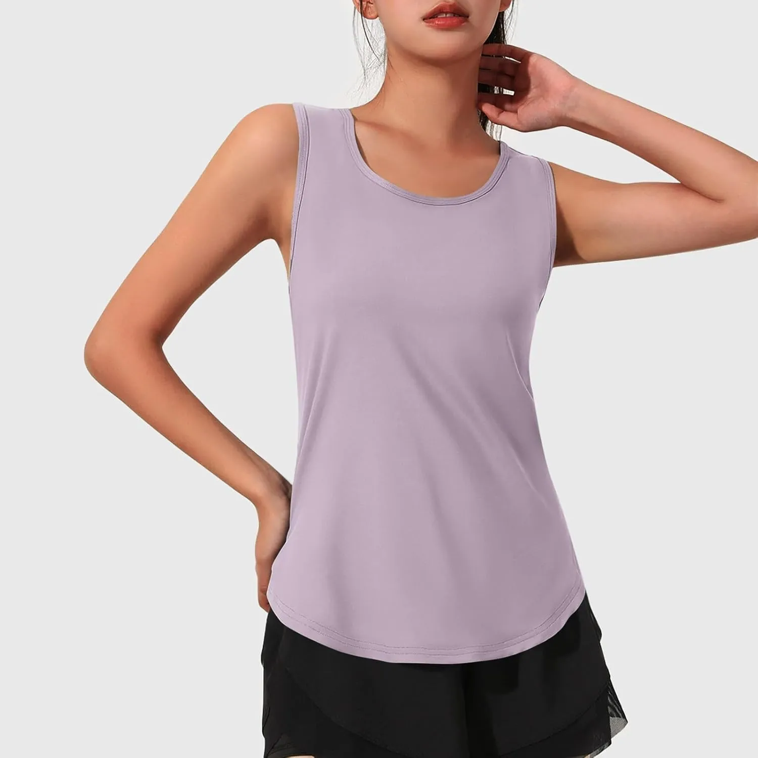 Women's Workout Tank Tops Quick Dry Lightweight Athletic Gym Fitness Yoga Tops Casual Sleeveless Sports Tees