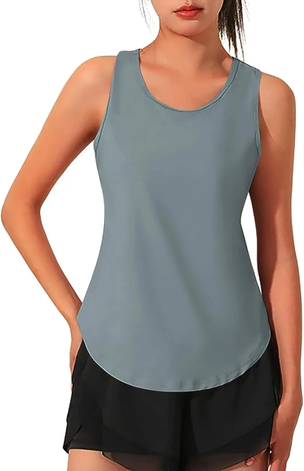Women's Workout Tank Tops Quick Dry Lightweight Athletic Gym Fitness Yoga Tops Casual Sleeveless Sports Tees