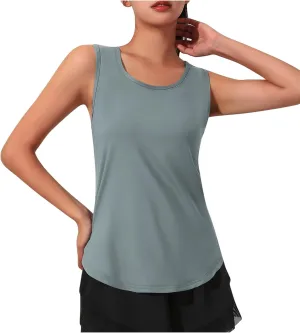 Women's Workout Tank Tops Quick Dry Lightweight Athletic Gym Fitness Yoga Tops Casual Sleeveless Sports Tees