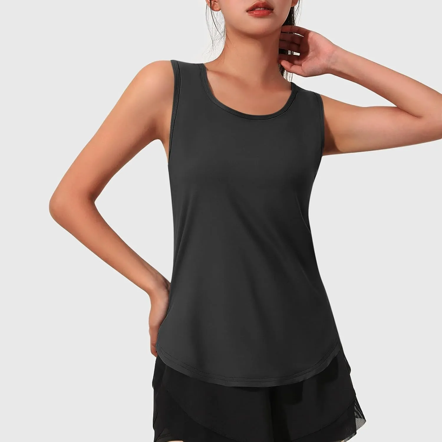 Women's Workout Tank Tops Quick Dry Lightweight Athletic Gym Fitness Yoga Tops Casual Sleeveless Sports Tees