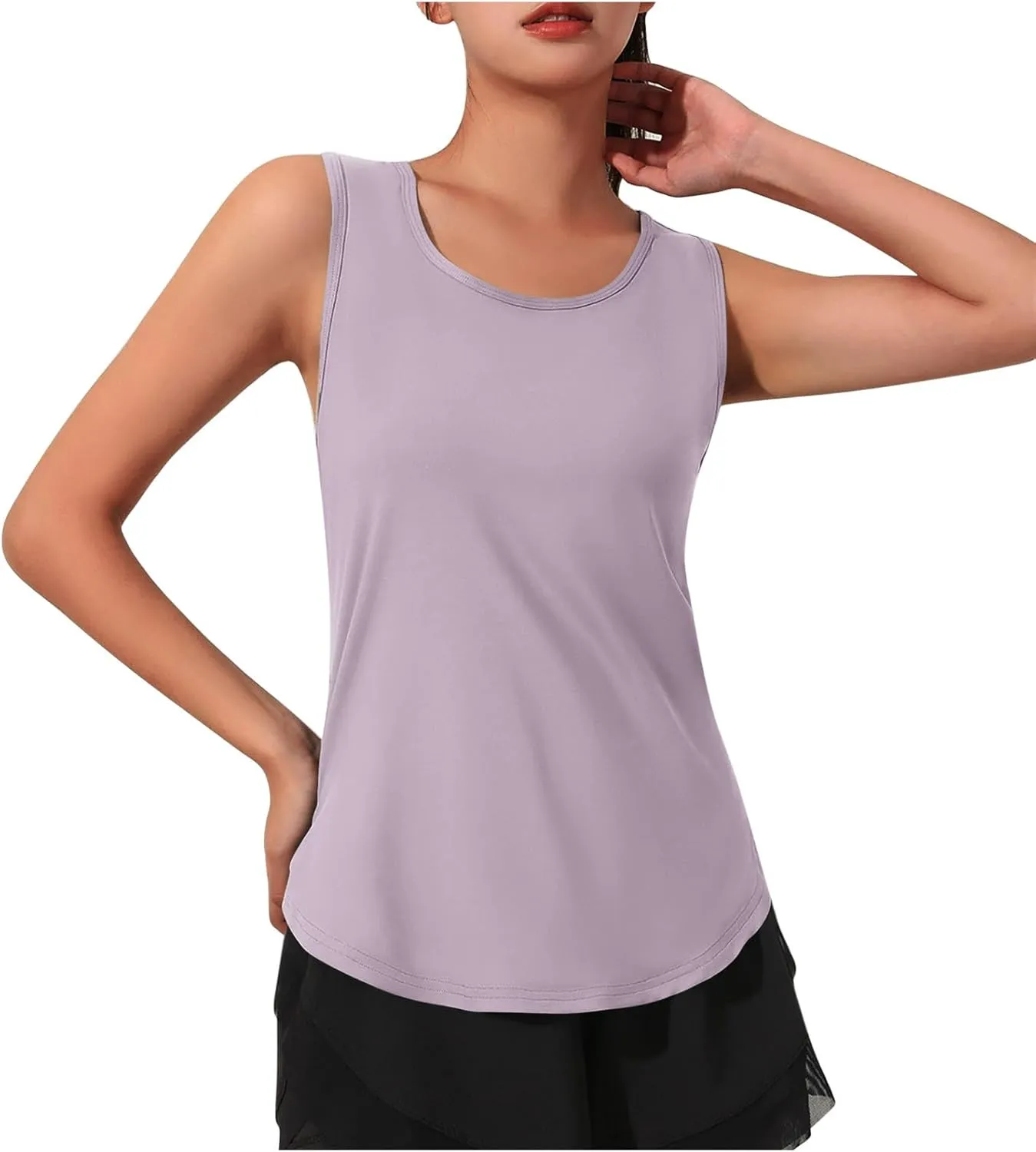 Women's Workout Tank Tops Quick Dry Lightweight Athletic Gym Fitness Yoga Tops Casual Sleeveless Sports Tees