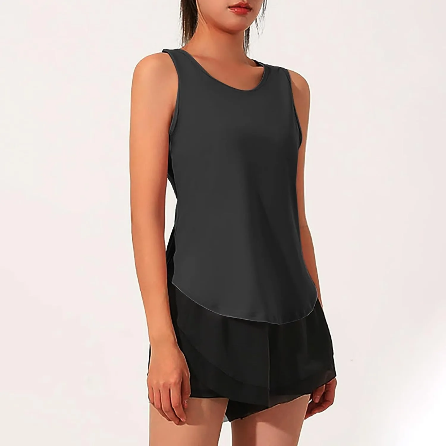 Women's Workout Tank Tops Quick Dry Lightweight Athletic Gym Fitness Yoga Tops Casual Sleeveless Sports Tees