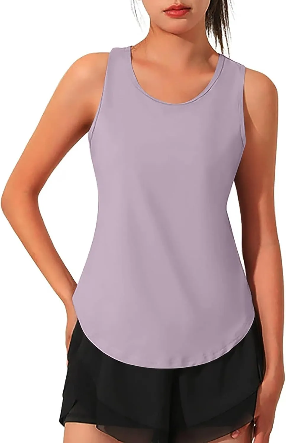 Women's Workout Tank Tops Quick Dry Lightweight Athletic Gym Fitness Yoga Tops Casual Sleeveless Sports Tees